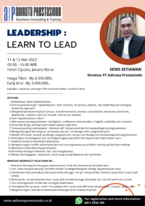 Leadership : Learn to Lead